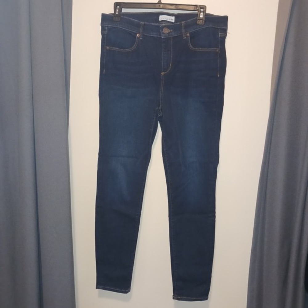 New LOFT Legging Jeans Womens 30/10‎ Dark Wash Indigo Skinny Stretch Denim